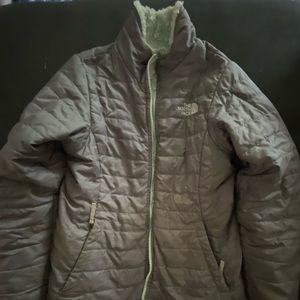 North face kids reversible winter jacket 10/12